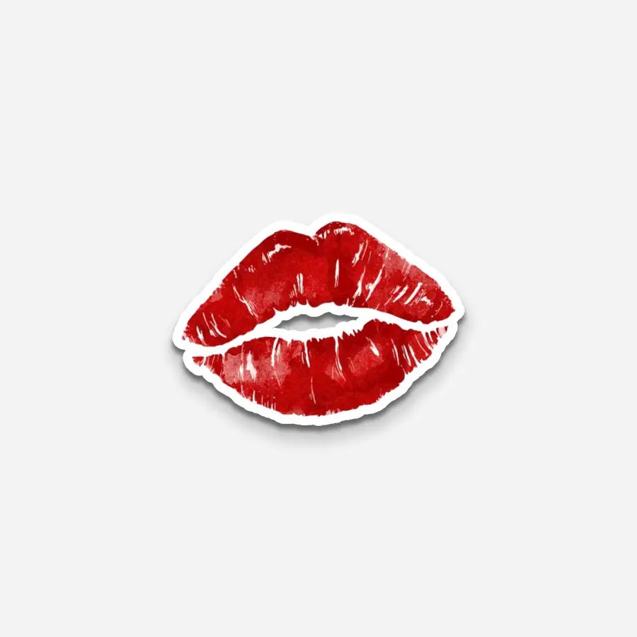 Kissy Lipstick Stain Sticker