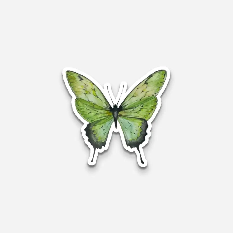 Green Aesthetic Butterfly Sticker