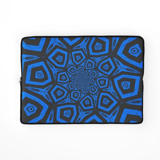 Blue Distortion Pattern Laptop Sleeve