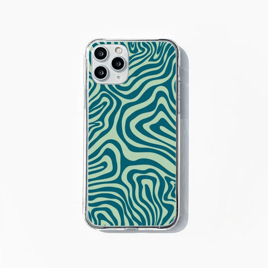 Green Wave Pattern Phone Case