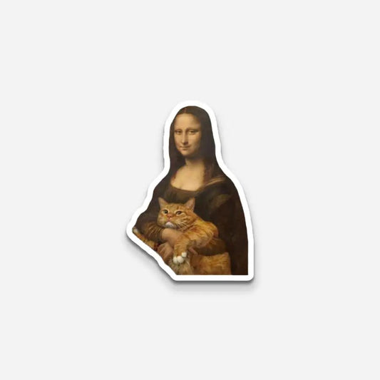 Mona Lisa Cat Sticker