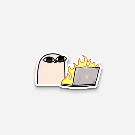 Not Caring Sticker