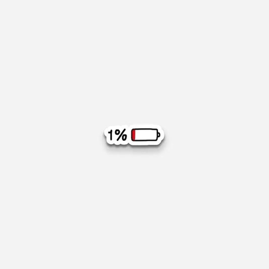 1% Small Sticker